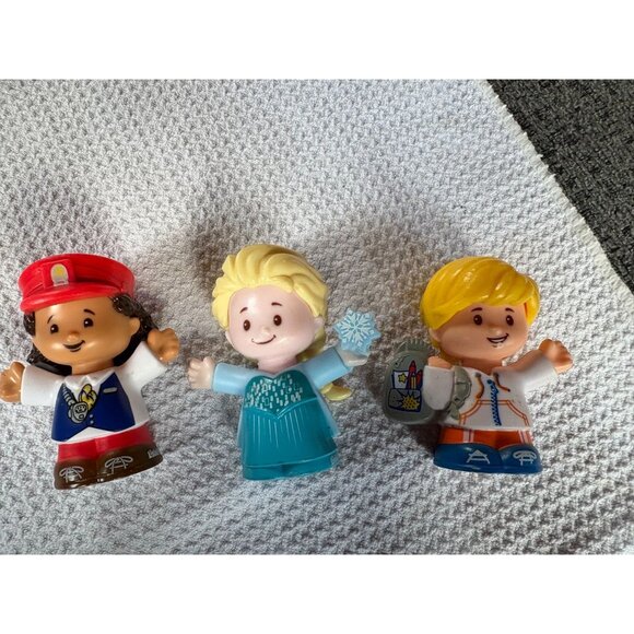 Fisher-Price Little People Figures Set Of 3 Featuring Elsa Astronaut & Conductor - Picture 2 of 4